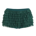 thumbnail image 5 of Women Sexy Ruffle Shorts With Bow Soild Color Party Shorts Short Skirt Low Waist Layered Shorts, 5 of 7