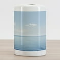 thumbnail image 2 of Ocean Ceramic Toothbrush Holder, Aquatic Seascape Sky Landscape Tropical Lands Relaxation Spot in the Coast, Decorative Versatile Countertop for Bathroom, 4.5" X 2.7", Blue White, by Ambesonne, 2 of 4