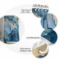 thumbnail image 5 of Abstract Art Shower Curtain Set ，Waterproof Fabric Shower Curtains Navy Blue Marble Stone Gold Cracks Modern Shower Curtains for Bathroom,Bathroom Decor 72"x72", 5 of 6