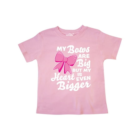 

Inktastic My Bows are Big But My Heart is Even Bigger Gift Toddler Boy or Toddler Girl T-Shirt