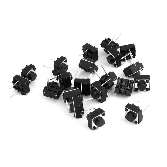 20pcs Momentary Round Push Button SPST Tactile Tact Switch 6mmx6mmx5mm