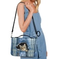 thumbnail image 5 of Kuiaobaty Cute Cat Print Bible Cover with Handle, Zippered Bible Carrying Case for Women Men, PU Leather Bible Tote Bag, Bible Book Cover Bible Accessories Christian Gifts, L, 5 of 7
