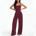 thumbnail image 5 of Byworldtasic No Boundaries Summer Sleeveless Jumpsuits for Women Dressy Square Neck Wide Leg Pants One Piece Rompers, 5 of 5