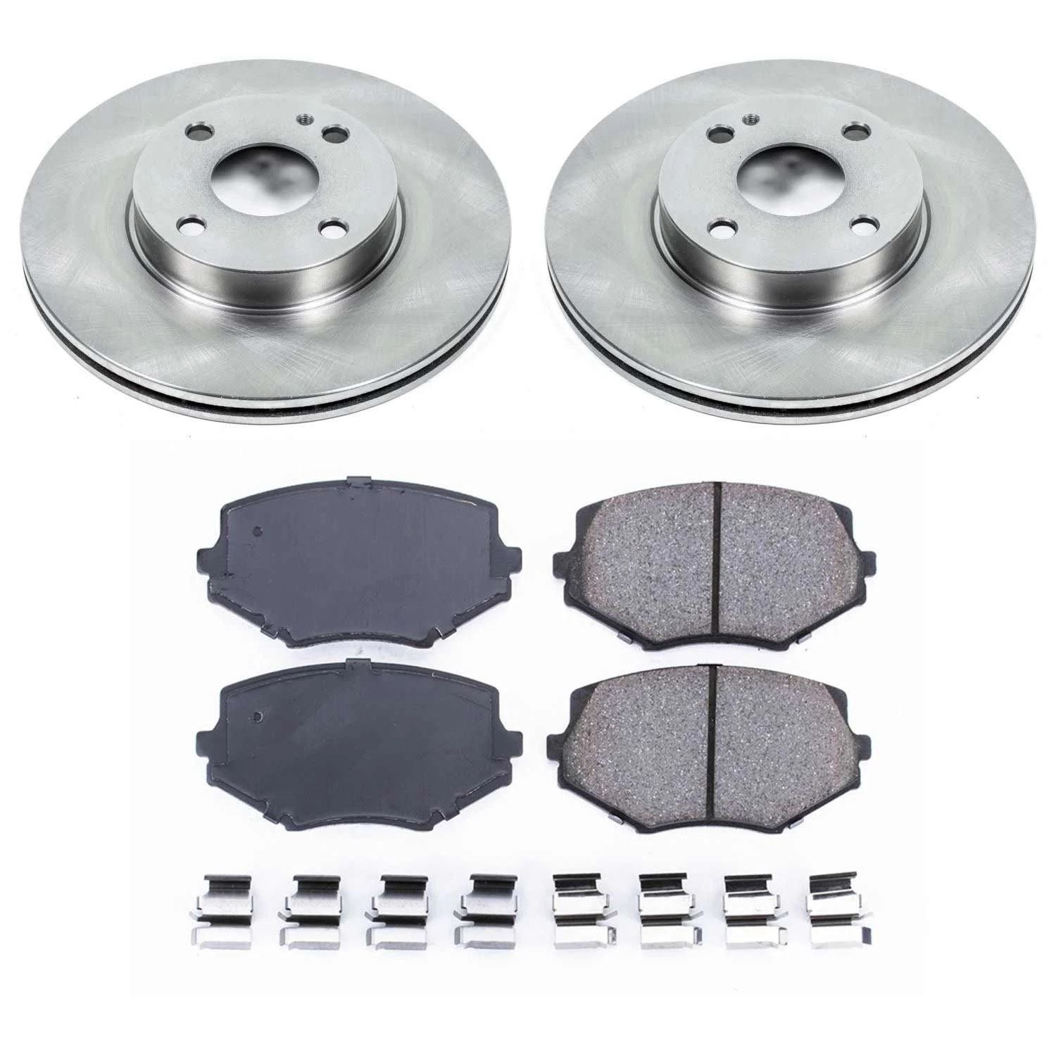 Power Stop Front Stock Replacement Brake Pad and Rotor Kit KOE793