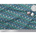 thumbnail image 3 of Soimoi Blue Cotton Duck Fabric Diamond & Triangle Geometric Print Sewing Fabric Yard 42 Inch Wide, 3 of 3