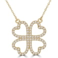 thumbnail image 1 of Majesty Diamonds MD210277 0.5 CTW Collier de Trèfle Rond en Or Jaune 14 Carats, 1 of 1