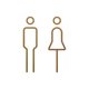 thumbnail image 3 of Hombres Mujeres Letrero de baño Letrero de puerta de baño Calcomanías Indicador Placa Baño Decoración Baño 3D WC Pegatinas para centro comercial Bar oro Soledad Letrero para puerta de baño, 3 of 9