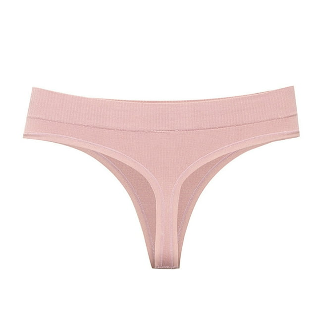 Timegard String pour Femmes Taille Basse Couleur Unie Confort Respirant Culottes Quotidiennes String sous-Vêtements