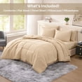 thumbnail image 6 of King Size Comforter Set Washed - 7 Pieces Bed in A Bag, Bedding Sets with Comforters, Sheets Set, Pillowcases & Shams, King Bed Set- Beige, 6 of 7