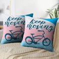 thumbnail image 3 of LALILO Throw Pillow Covers Sketched Lettering With Bicycle Trendy Cushion Cover 18" x 18", 2 Pack, 3 of 6