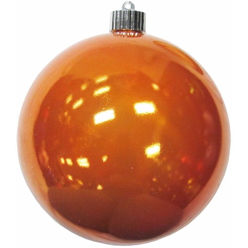 8" (200mm) Shatterproof Orange Christmas Ball Ornament by Christmas by
