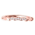 thumbnail image 2 of Aonejewelry 0.25 Ct Diamond Curved Lightweight Wedding Band In 10K Rose Gold, 2 of 4