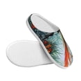 thumbnail image 3 of Haiem Exotic Birds Forest Print Women's Fuzzy Memory Foam House Slipper Cozy Home Footwear Non-slip Winter Slippers-44/45, 3 of 7