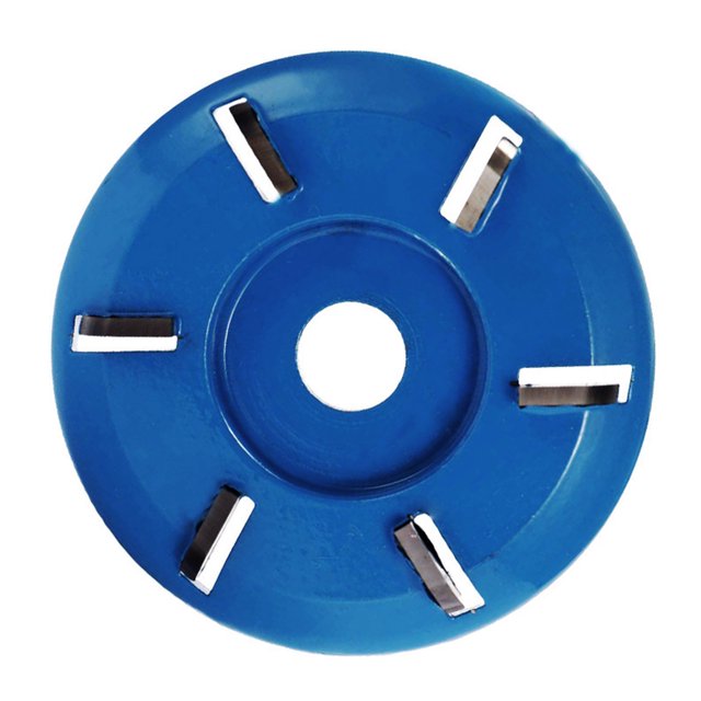 Graflsoa High-Performance Wood Carving Disc for Angle Grinders - 6-Tooth Blue Tungsten Steel Blade, 16mm Inner Diameter, 90mm Outer Diameter, Durable & Easy to Install
