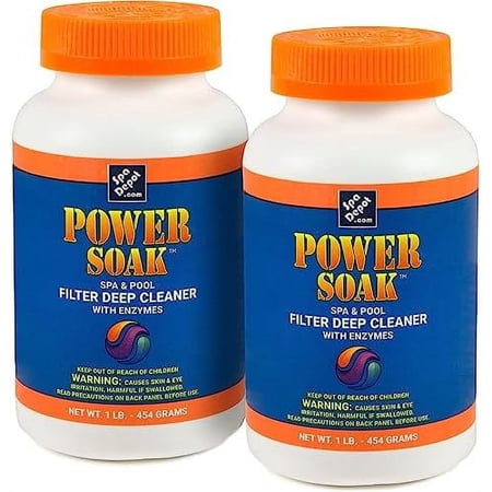 Power Tub Pool Cartridge Cleaner - 2 x 1 lb. Bottles