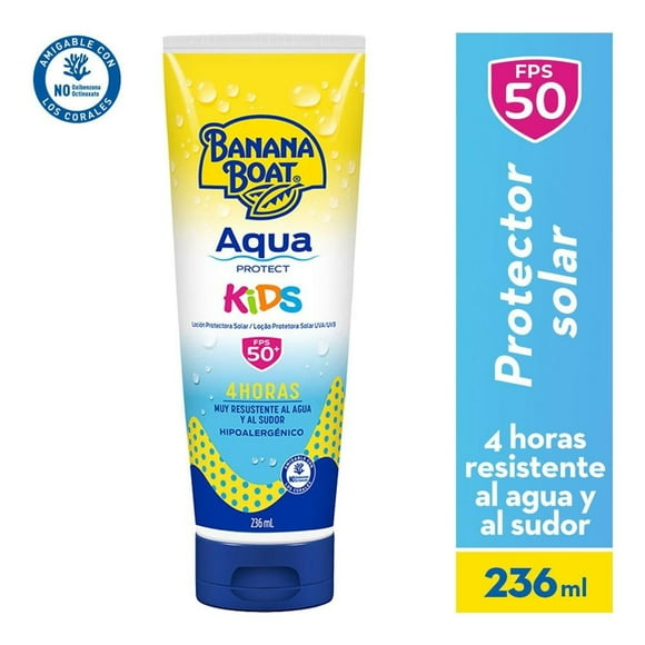 Protector Solar Banana Boat Aqua Protect Kids FPS 50 + 236 ml