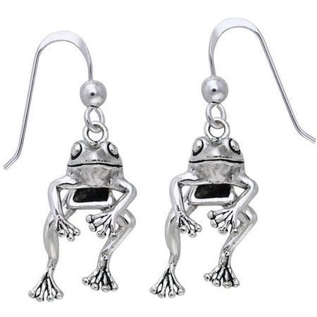 Frog Jewelry - Jewelry Trends Sterling Silver 'Fabulous Frog' Swinging Earrings