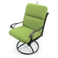 thumbnail image 4 of Jordan Manufacturing 45" x 22" McHusk Leaf Green Crosshatch Rectangular Outdoor Chair Cushion with Ties and Hanger Loop, 4 of 13