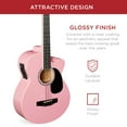 thumbnail image 4 of Best Choice Products 22-Fret Full Size Acoustic Electric Bass Guitar w/ 4-Band Equalizer, Truss Rod, Padded Gig Bag - Pink, 4 of 7
