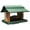 Turf Green and Cedar, variant on Amish-Made Classic Deluxe Bird Feeder with Suet Holder and Peanut Feeder, Eco-Friendly Poly Lumber, Post-Mount Gray and Red