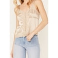 thumbnail image 3 of Shyanne Women's Lace Trim Satin Cami Taupe   US, 3 of 4