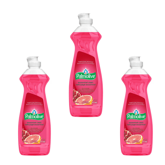 3 pack bottles  Palmolive Essential Clean Grapefruit Pomegranate Dish Liquid (28 fl oz x 3 )