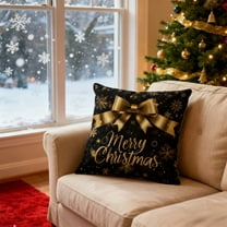 Christmas Decorative Throw Pillow Covers 18x18" for Holiday Party Supplies Christmas Pillowcase Printing Imitating Three-dimensional Patterns
