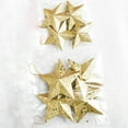 thumbnail image 5 of D-GROEE 12Pcs/Set Christmas Tree Star with Lanyard Decoration Hanging Ornament, Christmas Tree Ornament Golden Powder Star Ornament Wall Door Hanging Decoration Party Decor, 5 of 8