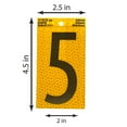 thumbnail image 2 of HY-KO 4" Yellow Self-Adhesive Reflective Number 5, 2 of 8
