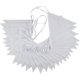 thumbnail image 1 of 10 m/32 pies 36 piezas banderines triangulares blancos boda doble capa tela banderines pancarta guirnaldas, 1 of 5
