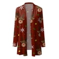thumbnail image 2 of dmqupv Women Shirt Adult Female Clothes Womens Fall Sweaters Fashion Cardigan for Women Christmas Print Fall Open Front Womens Button up Cardigan (, M), 2 of 4
