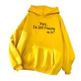 thumbnail image 2 of gbyLJF Oversized Graphic Print Hoodies for Women Lightweight Sweatshirt Trendy Fleece Pocket Pullover Tops A02_Yellow XL, 2 of 3