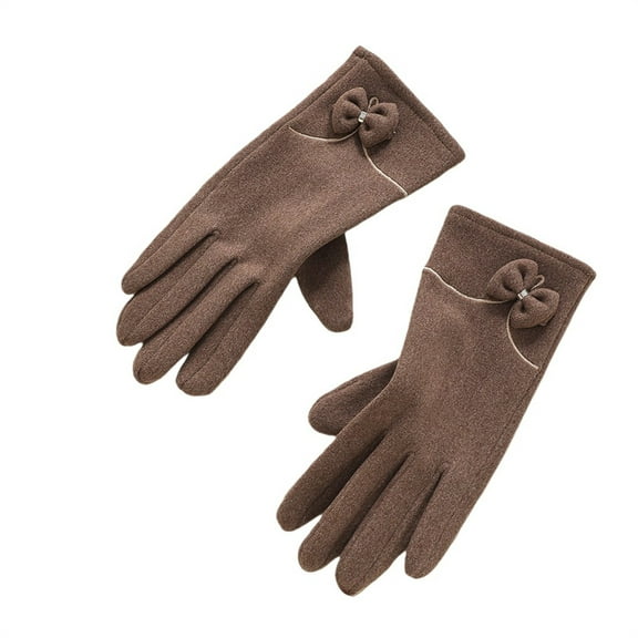 CYSFASHION Winter Gloves for Women Warm Fall Fashion Must Haves Knitted Compression Gloves Coffee