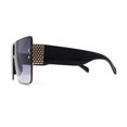thumbnail image 3 of Womens Luxury Flat Top Thick Temple Mafia Sunglasses Black Gold Smoke, 3 of 4