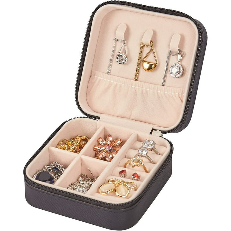 1pc Portable Travel Earring Organizer Box, Mini Ring Storage Case, Necklace  Holder