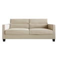thumbnail image 3 of Castle Place Contemporary Linen Upholstered Sofa, Beige, 3 of 7