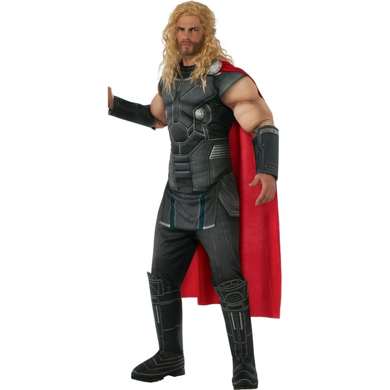 Thor Muscle Costume Mens Deluxe Avengers Endgame Hero Thor Muscle Costume Mens Deluxe Avengers Endgame Hero