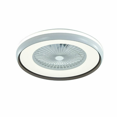

Oukaning 23.5 Invisible LED Ceiling Fan Light Adjustable Speed Chandelier with Remote