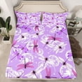 thumbnail image 2 of Homewish Floral Dragonflies Full Size Sheets 4-Piece for Teens Female Men,White Flowers Dandelion Breathable Bed Sheets,Vintage Aesthetics Lightweight Sheet Sets,Breathable Home Decor, 2 of 7