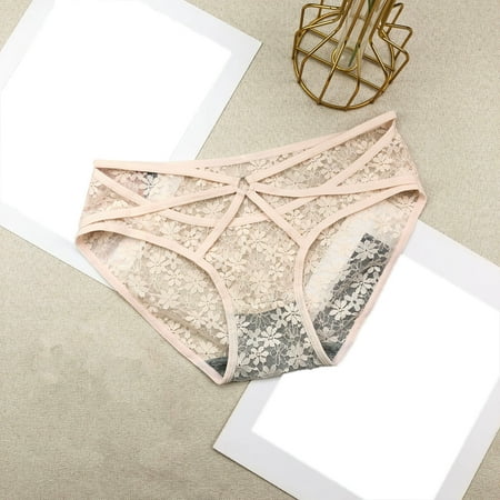 

Womens Panties Womens Underwear Lace Bikini Panties Silky Comfy Lace Brief Sexy Panties Khaki One Size