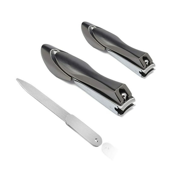 HXRH Heavy Duty Self-Collecting Nail Cutter,3Pack Nail Clippers for Men Women Seniors with Catcher and Safety Lock for Men and Women