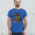 thumbnail image 3 of Tee Hunt My Schnauzer Colors My World T-Shirt Dean Russo Pet Dog Mom Men's Tee, Blue, Small, 3 of 5