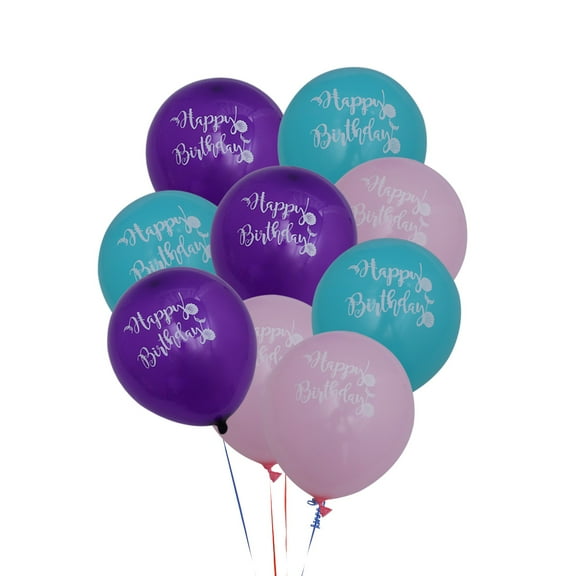 Raindrops Mermaid Balloons Set for Party Decoration Assorted Color Latex Balloons 15 Pieces