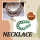 thumbnail image 5 of sweethay Gargantilla, collar grueso bohemio, clip de papel acrílico exagerado, cadenas para suéter, colgantes para mujer, accesorios de ropa Ropa, zapatos y accesorios Miscelánea Verde, 5 of 6
