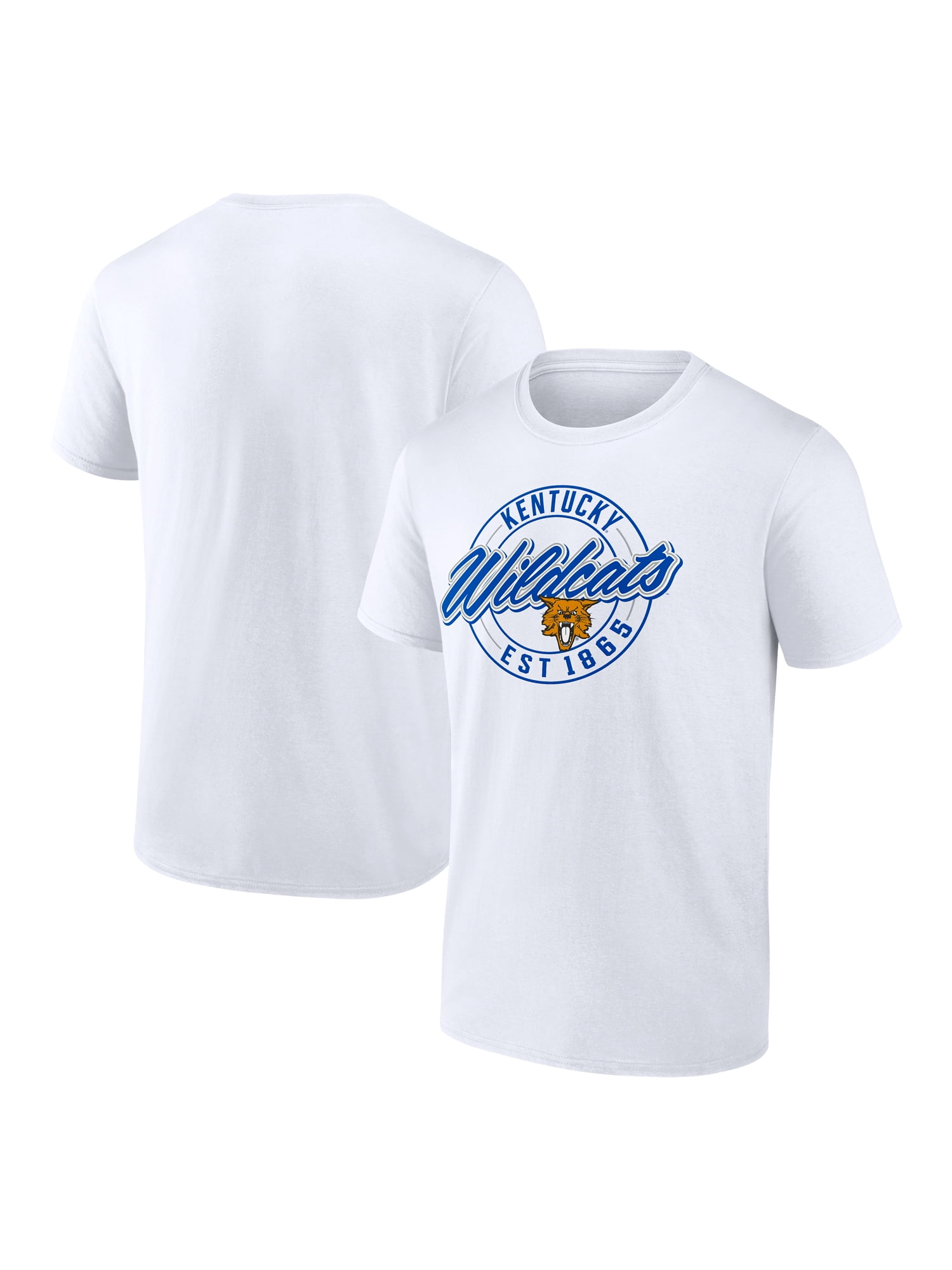NCAA Kentucky Wildcats Men's Cotton White Short Sleeve T-Shirt