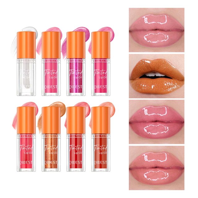 Mini set de brillo labial hidratante de 3 ml: aceite labial hidratante de larga duración con acabado de alto brillo, fórmula ligera y no pegajosa, tratamiento labial húmedo de tamaño de viaje para