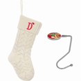 thumbnail image 1 of wonima44 Christmas Stockings Personalized Custom Initials 18 Inches Knitted Christmas Stockings with Letter Fireplace Hanging Monogram Xmas Stockings for Kids,Family Holiday Party Decoration（White D）, 1 of 1