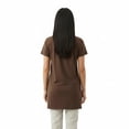 thumbnail image 3 of Ambar Women's V-Neck Side Slit Cotton Tunic T-Shirt, Brown,S - US, 3 of 3