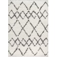 thumbnail image 2 of JONATHAN Y MERCER SHAG 5 x 8 Area Rug, Mercer Plush Tassel Moroccan Trellis - Ivory/Gray, MCR102B-5, 2 of 9