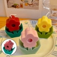 thumbnail image 3 of Creative Flowers Shape Candle Small Scented Birthday Gift Bedroom Office Decorative Photo Props , rojo CUTICAT vela de aromaterapia, 3 of 7
